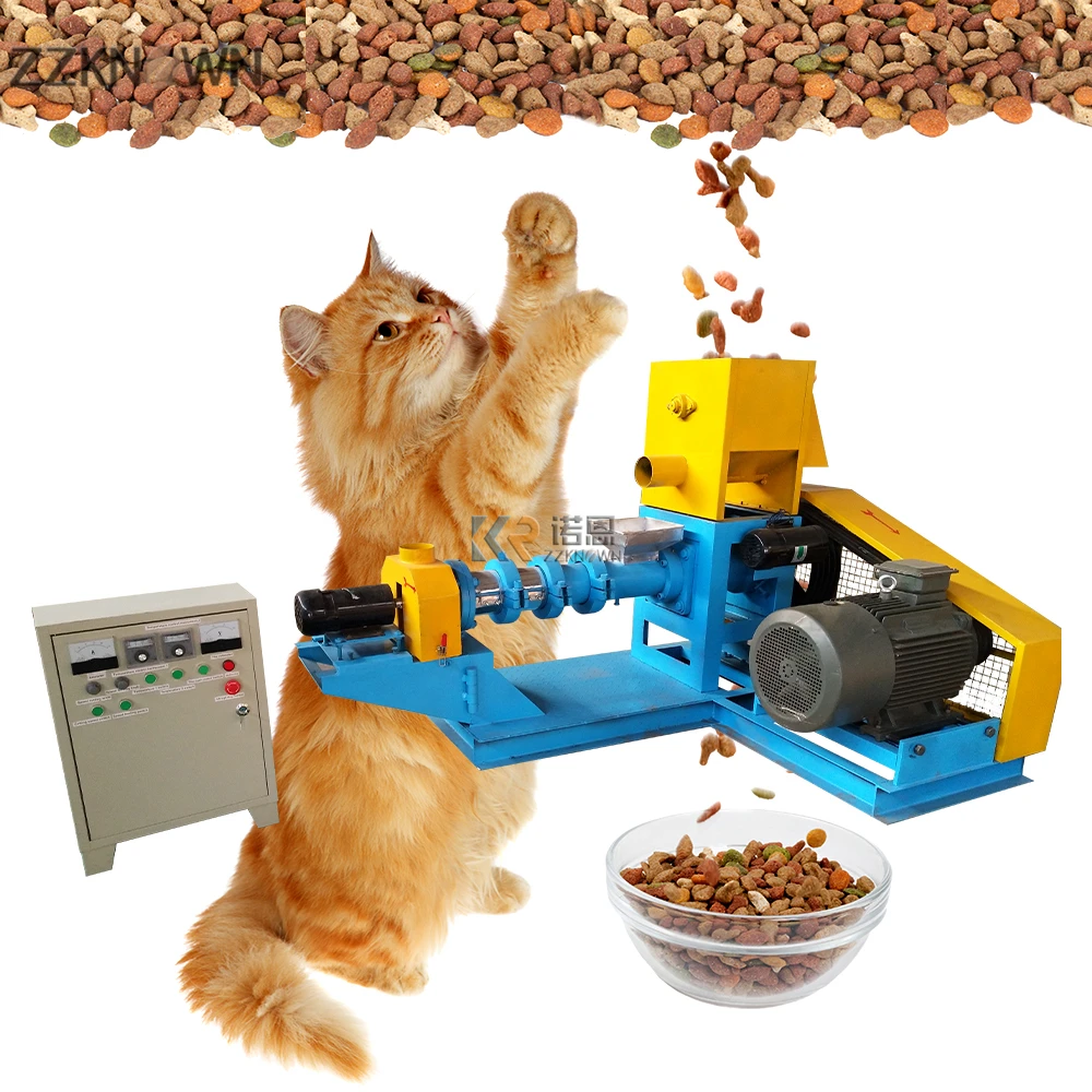 

200-300KG/H Cat Food Small Ponds Use Catfish Tilapia Chicken Floating Sinking Fish Feed Extruder