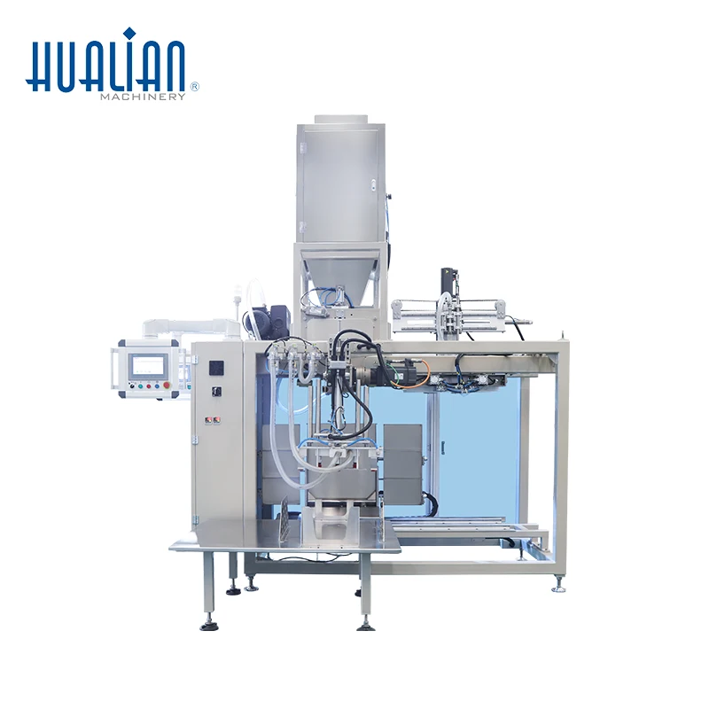 ZSG-400DSQF Hualian التلقائي متعدد الوظائف حقيبة الغرينية ملء وحقيبة فارغة ختم آلة التعبئة والتغليف خط التعبئة والتغليف