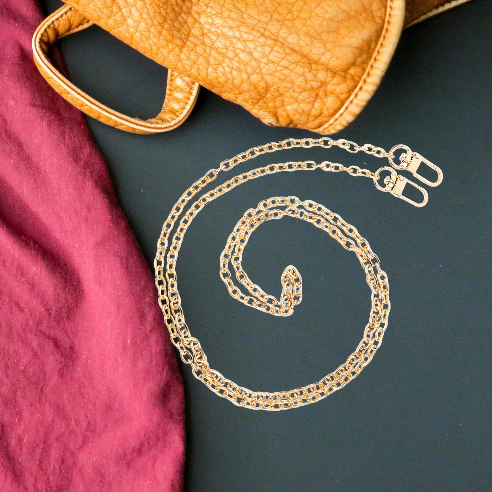 المرأة استبدال المعادن لحقيبة اليد حقيبة الكتف الضوء الذهبي دائم قابل للتعديل Crossbody حزام الكتف محفظة محفظة معدنية