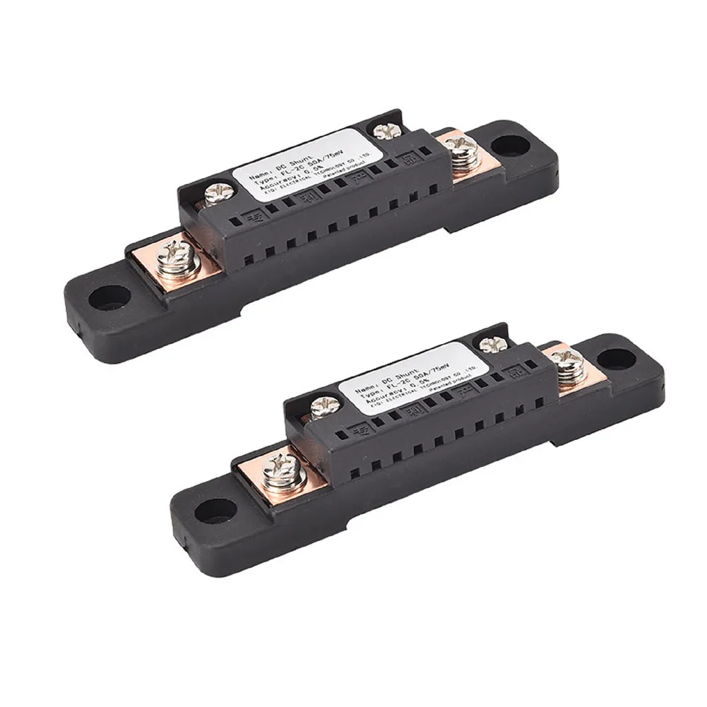 

2PCS 75mV FL-2C 50A Amp Shunt 0.5% Measuring Resistor Current Measurement Shunt FL-2C DC Shunt External Shunt For DC Ammeter