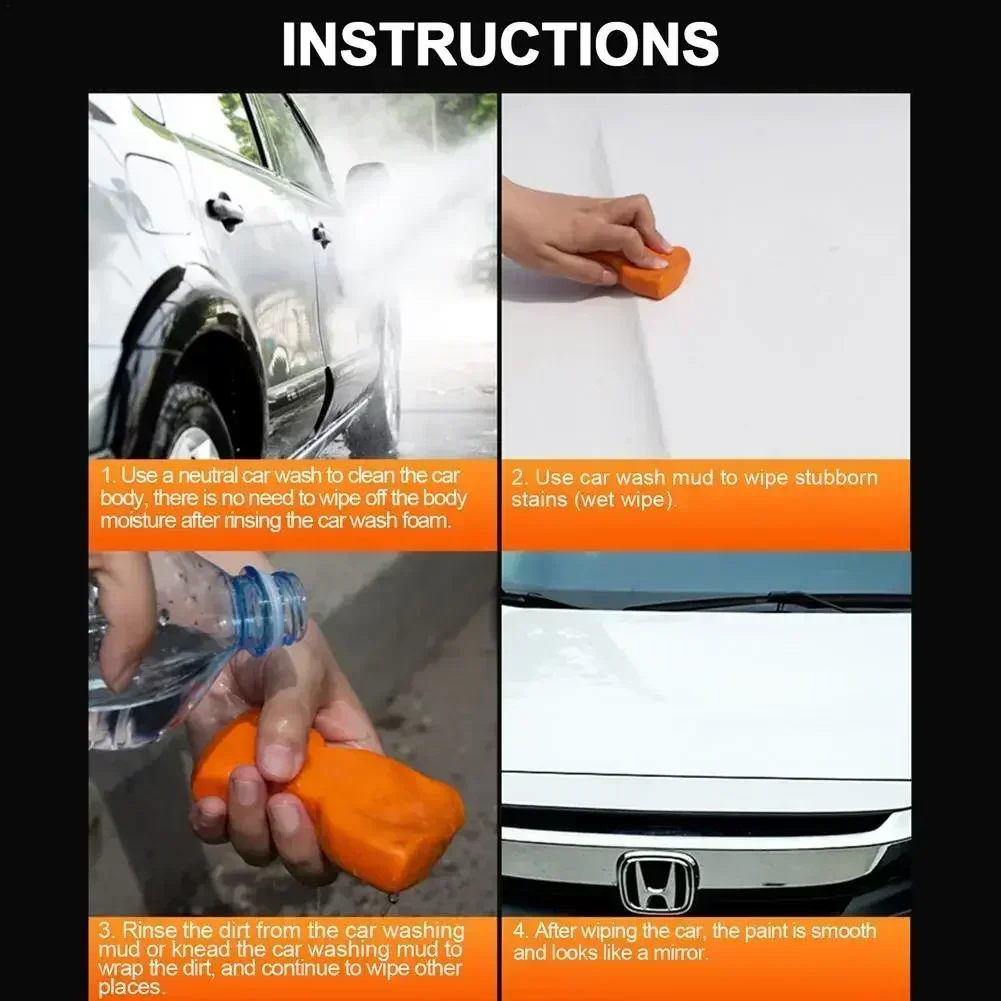 Car Magic Clay Bar Cleaning Mud High Grade Auto Detailing Cleaner Dirty Remover with Storage Box for Car Accessories