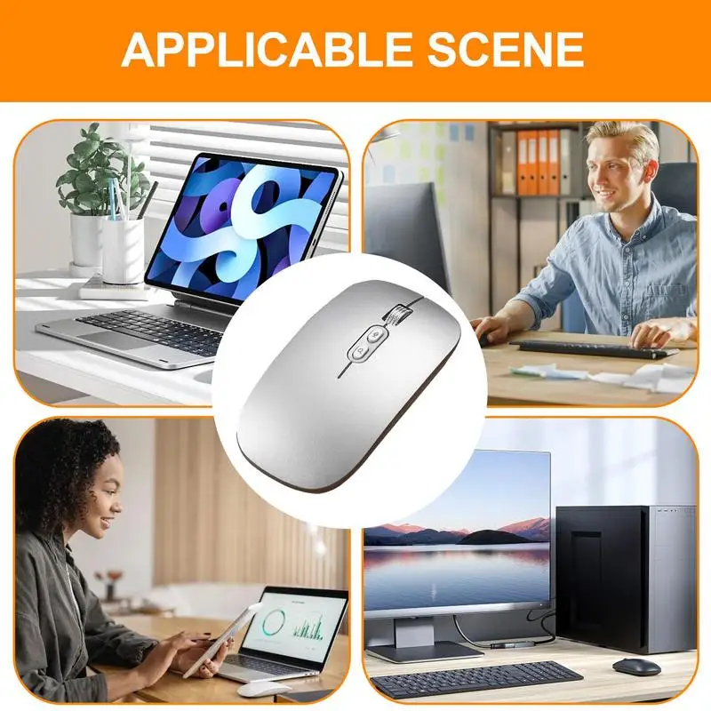 Silent Mouse Wireless 2.4G Wireless Ergonomic AI Voice Mouse 1600DPI USB Voice Recognition/Search/Input 28 Languages Translator