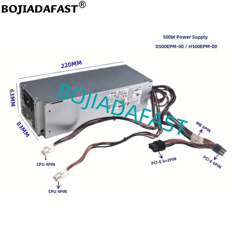 

New 500W 100-240Vac Computer Power Supply D500EPM-00 For DELL Optiplex 7090 7080 7070 7060 5060 5070 5080 5090 3080 3650 3670 MT