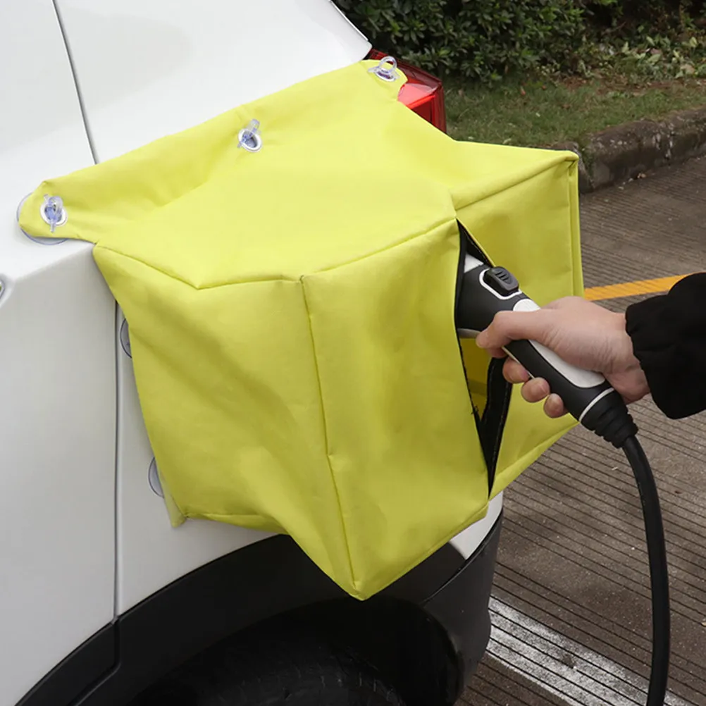 Portable Ev Charger Protector Rain Cover Charging Rain Cover Protector Weatherproof Outlet Charge Port Snow Car Electric Vehicle