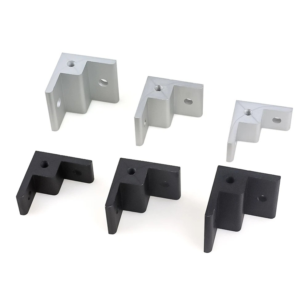 4Pcs/lot Aluminum Foot Pad Corner Code Anchor Wheel Connector Right-Angle Extrusion Bracket for 2020 3030 4040 Aluminum Profiles