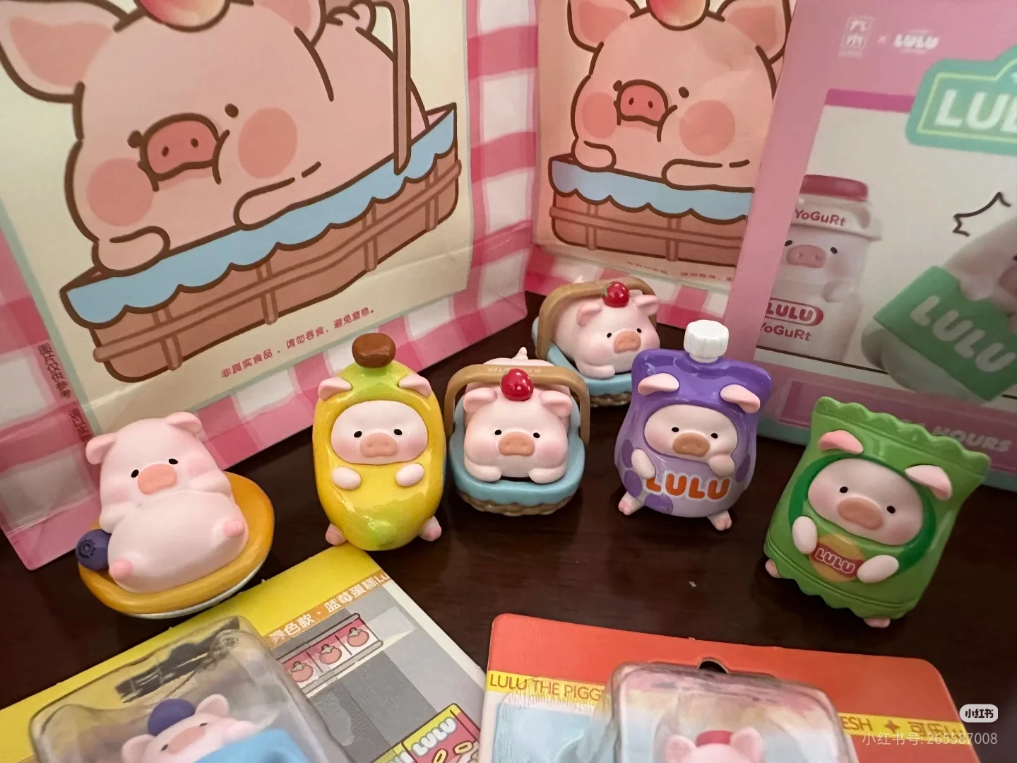 Lulu Piggy Mini Hanging Card Series Blind Box Keychain Pendant Trendy Cute Mystery Gift for Fun Collection from Lulumart Store