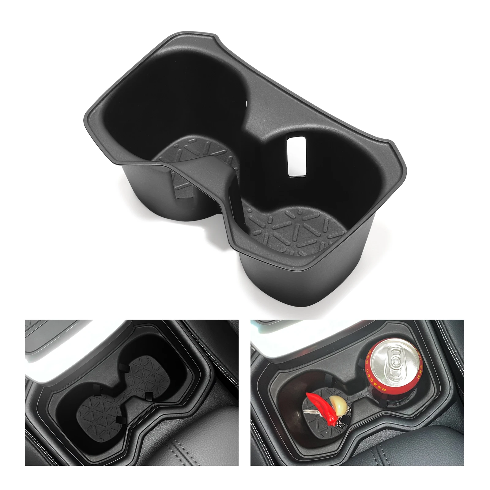 

for Toyota RAV4 2019 - 2021 Cup Holder Storage Box Shock-Absorbing Central Armrest Cup Tray TPE Tidying