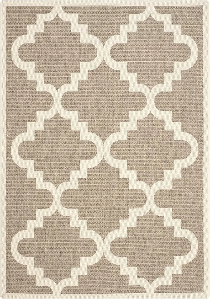 8 × 11'2 بوصة بني / بيج CY6017 داخلي / خارجي مقاوم للماء سهل التنظيف للفناء الخلفي غرفة الطين Ar