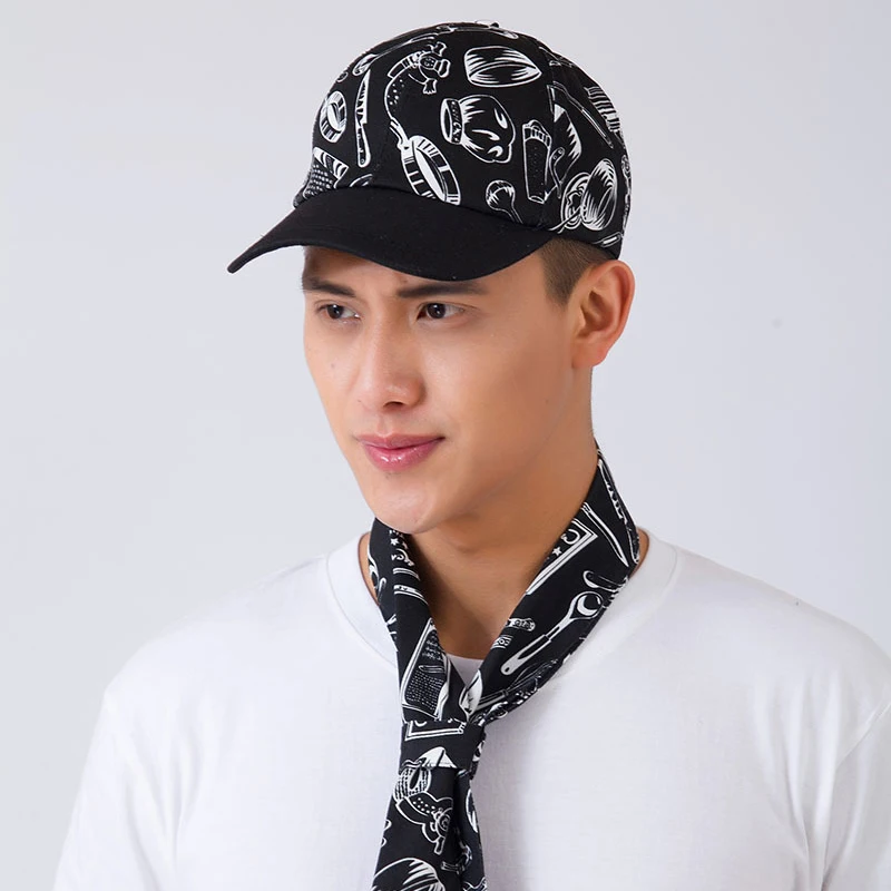 Chef Hat Western Service Cooking Hat Restaurant Hotel Waiter Baseball Cap Coffee Cake Shop Kitchen Workwear Accessories