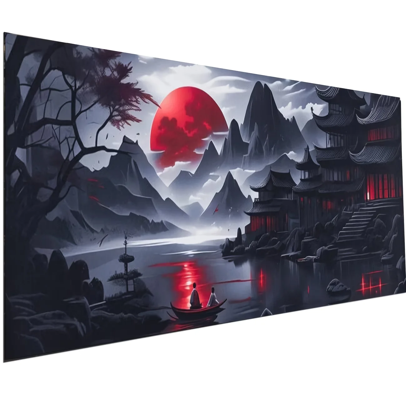 DIY Diamond Painting Kit Japan Night Pavilion Landscape Full Square Round Drill Diamond Embroidery Art,Mosaic Cross Stitch,Home