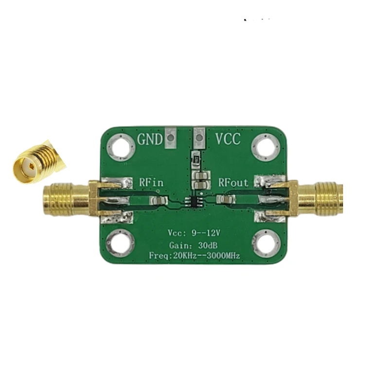 RF wideband amplifier module low noise power amplifier LNA module 20KHz-3000MHz gain 32dB