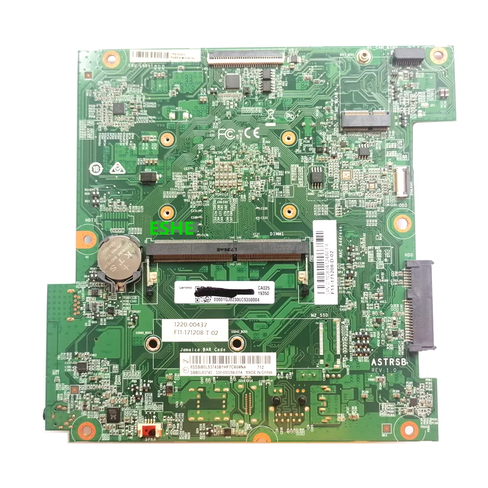 For Lenovo AIO 310-20ASR All-in-one Computer Motherboard ASTRSB BM6G29 01GJ023 01GJ034 With E2-9000U A6-9200 CPU 100% test ok