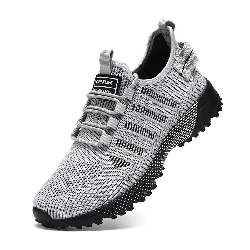 New non-slip men's shoes versatile mesh fly-woven sports shoes casual shoes men's fashion, lightweight and breathable running