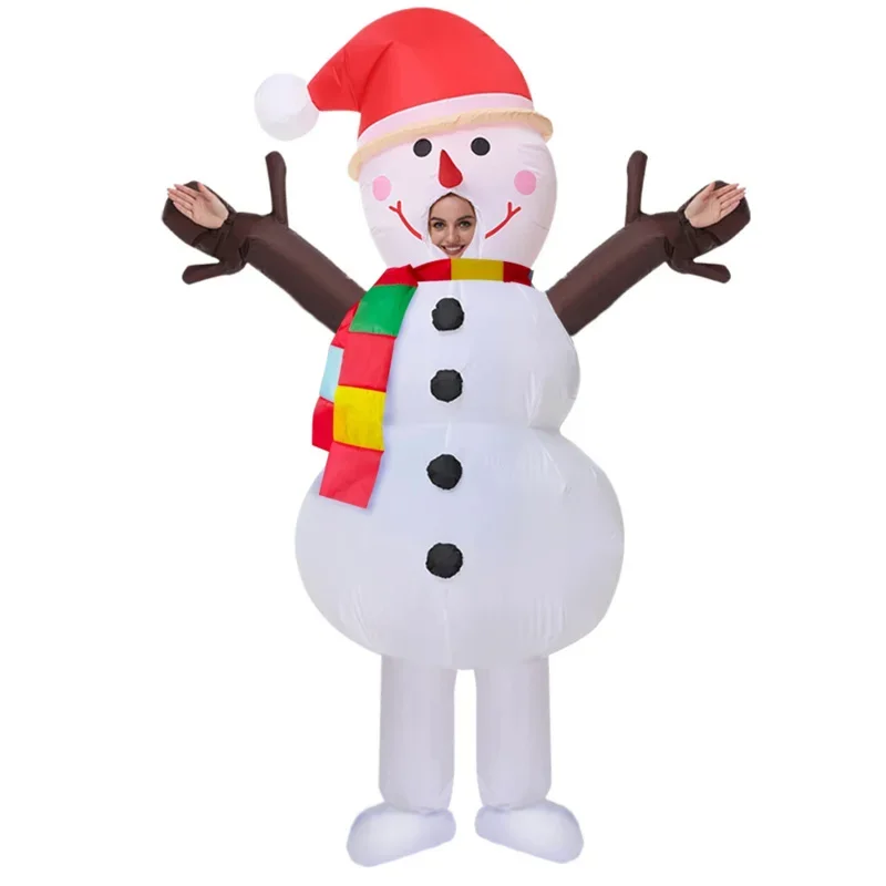 Christmas Carnival Night Christmas Tree Santa Claus Gingerbread Man Branch Snowman Inflatable Costume Cosplay Holiday Party Gift