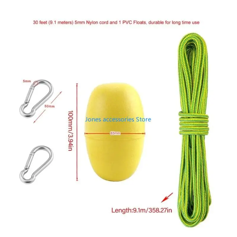 W8KD 30ft Kajak Accessoire Gooi Lijn voor Vissen Drift Ankers Systeem Drift Ankers Tow Throw Leash Drijvend Drift Touw