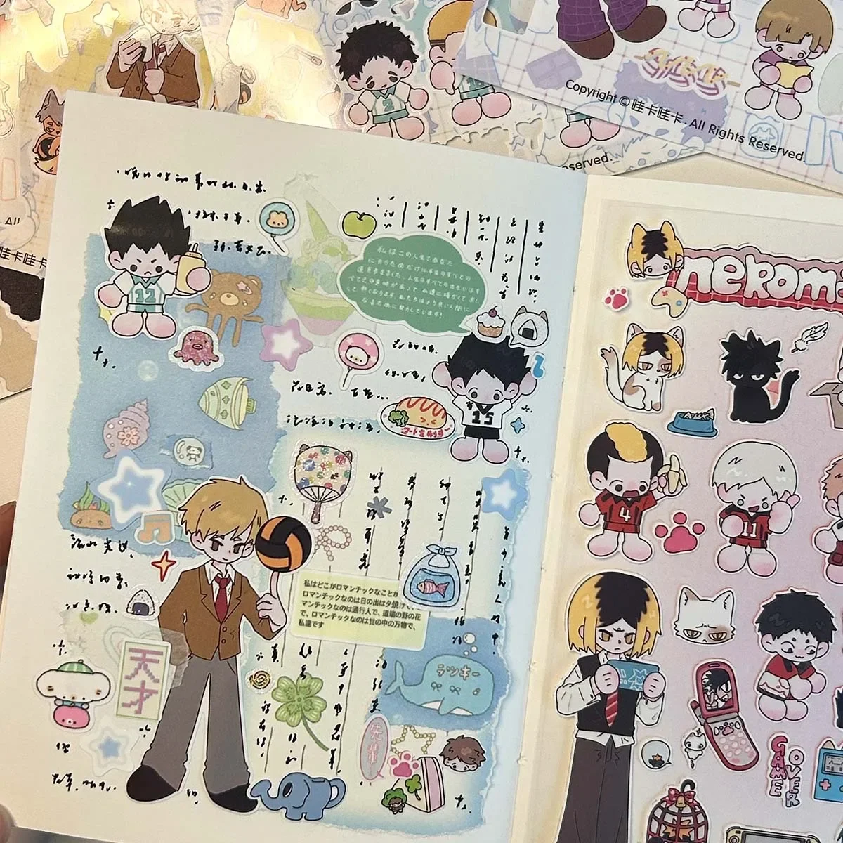 Cartoon Character Series Sticker Handbook Material Cute Anime Style