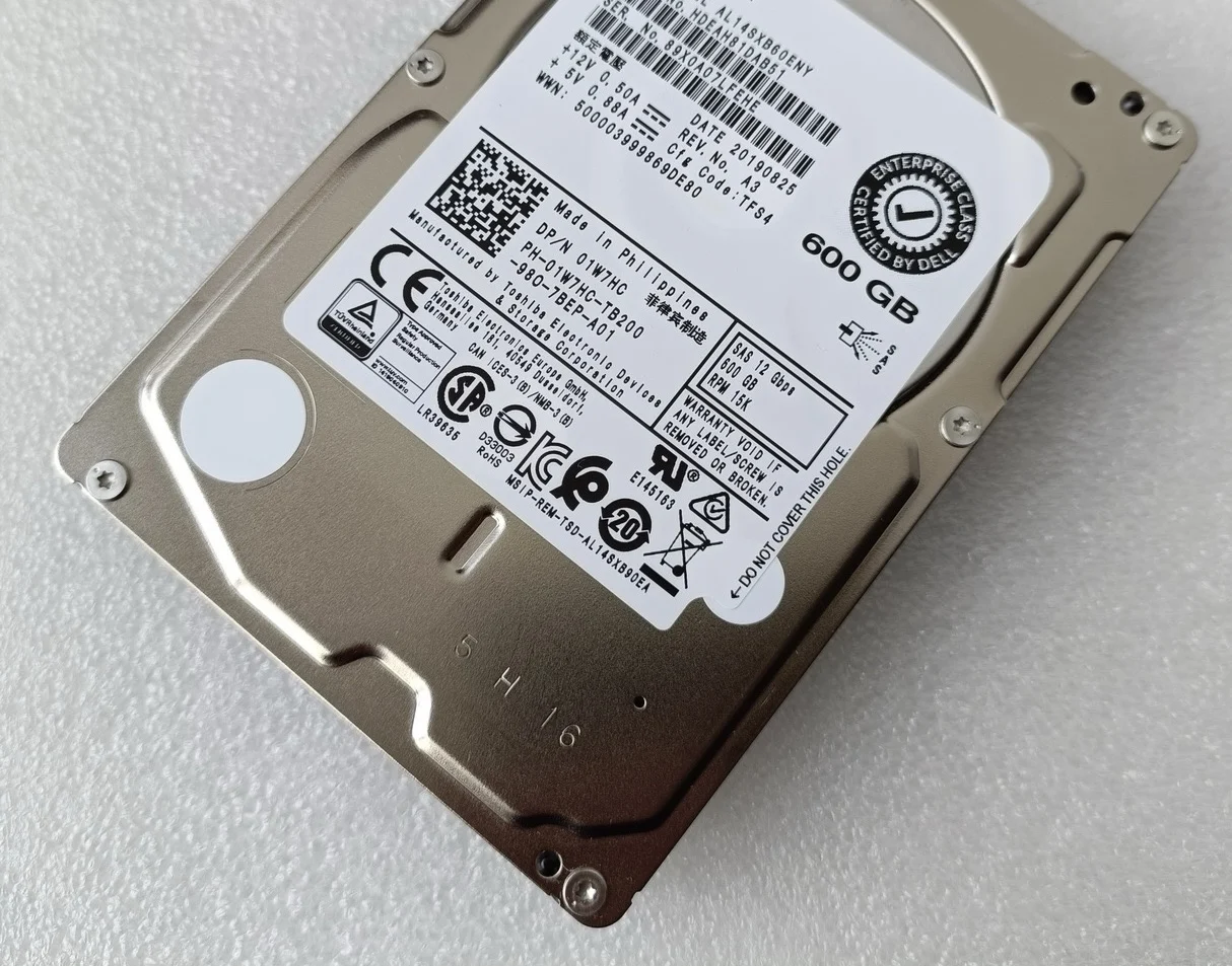 For  NEW 01W7HC AL14SXB60ENY 600G SAS 12G 2.5-inch 15K server hard disk