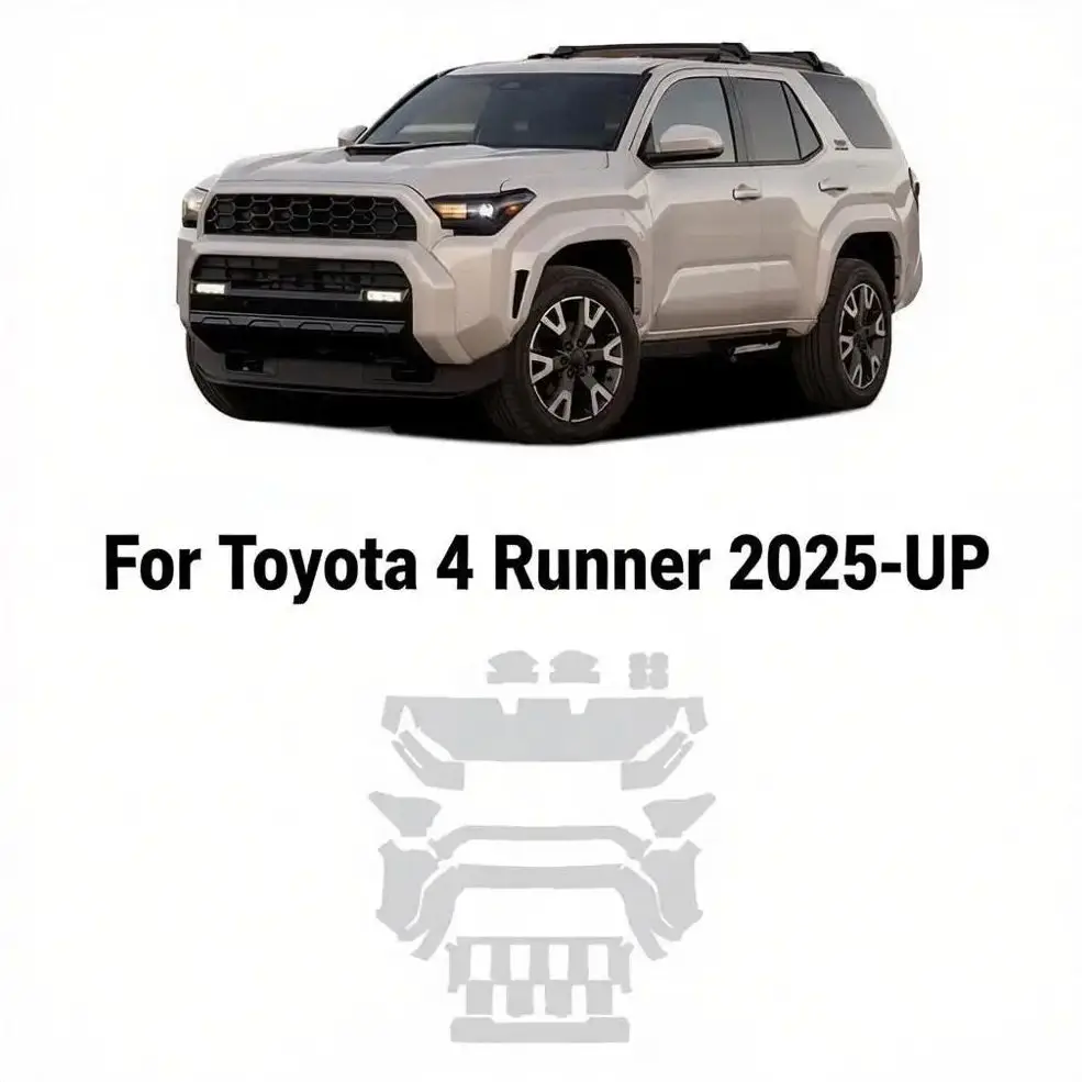 

Для Toyota 4Runner 2025-UP: Защитная пленка из ТПУ с самовосстановлением, прозрачная, предварительно вырезанная, комплект PPF для кузова автомобиля, устойчивая к царапинам