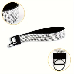 Rhinestone Wristlet Keychain Crystal Hand Wrist Key Holder for Car Key Keychain Gift Lanyard for Women Girls Cell Phone Strap