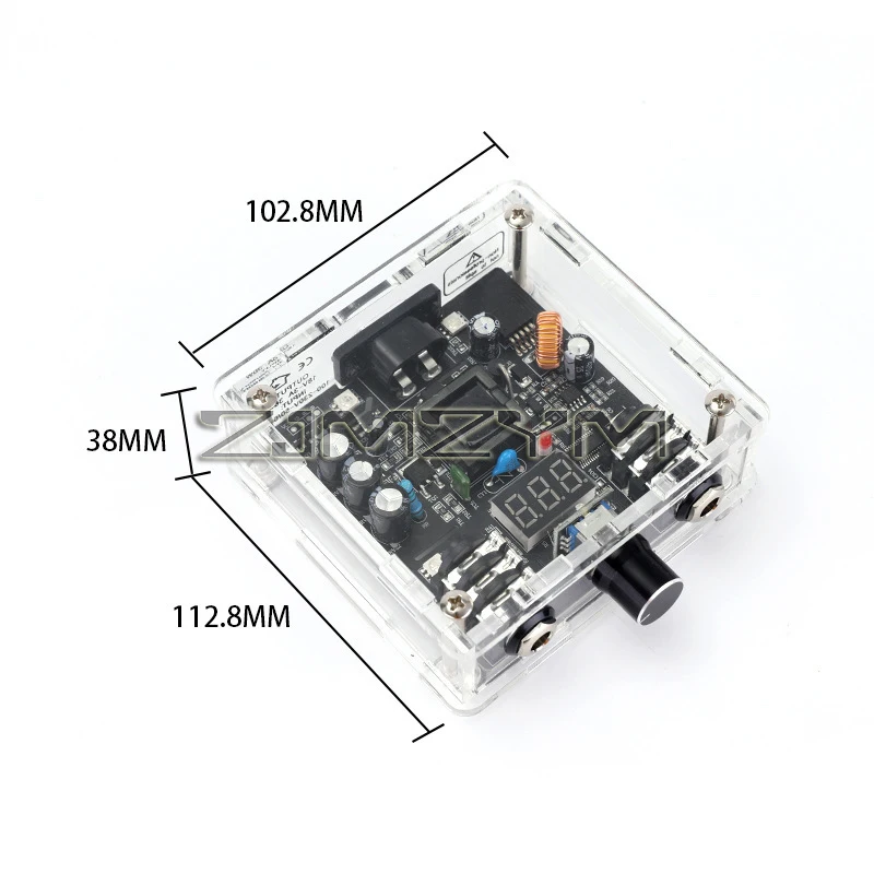 Transparente Tattoo Machine Power Supply, 3A, pé livre, Tattoo Power Transformer, LED Display Screen, Prick