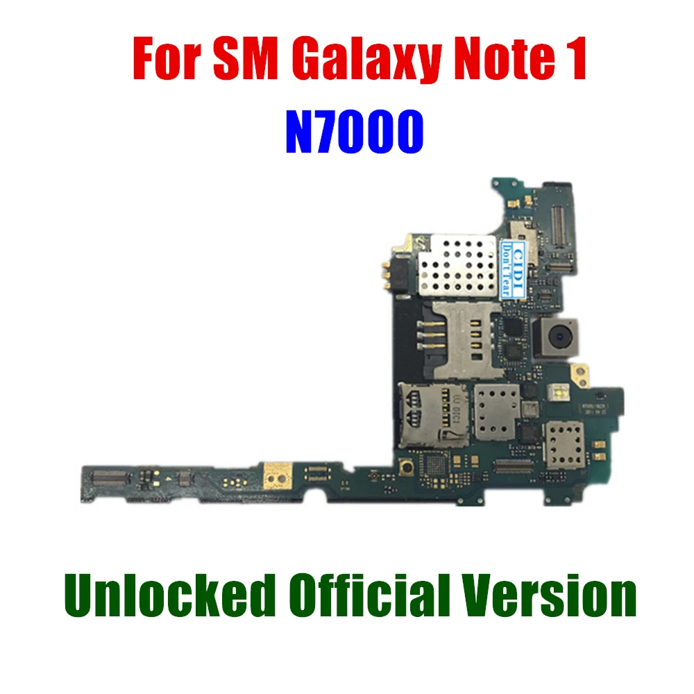 For Samsung Galaxy Note 1 N7000 16GB Motherboard Unlocked Mainboard Full Chips Android OS System Logic Board