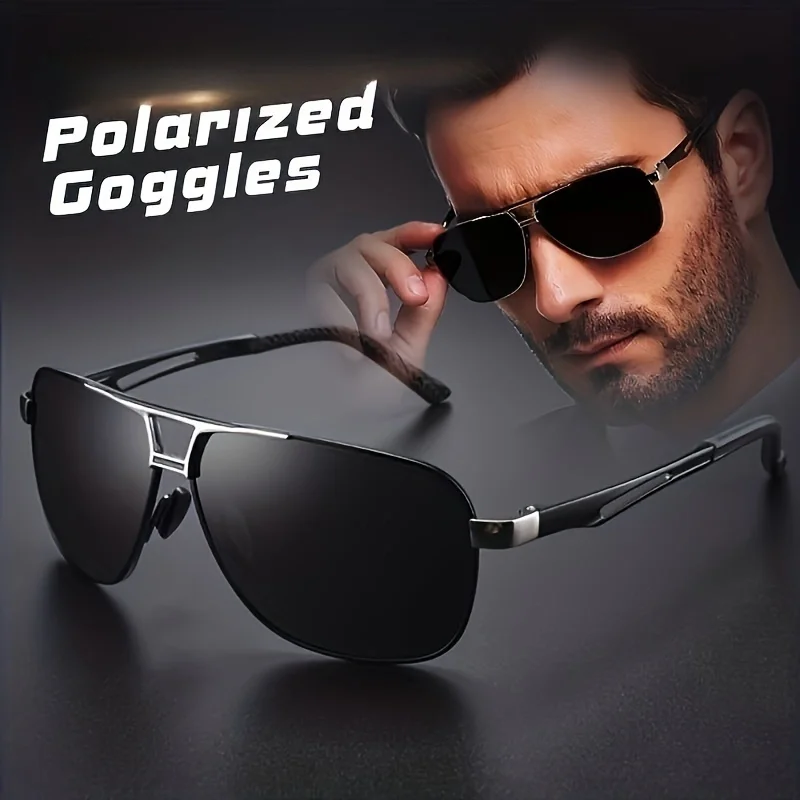 Fashion Metal Sunglasses for Men Big Frame Pilot Travel Driving Sun Glasses Design Anti-reflective UV400 Women Eyewear
