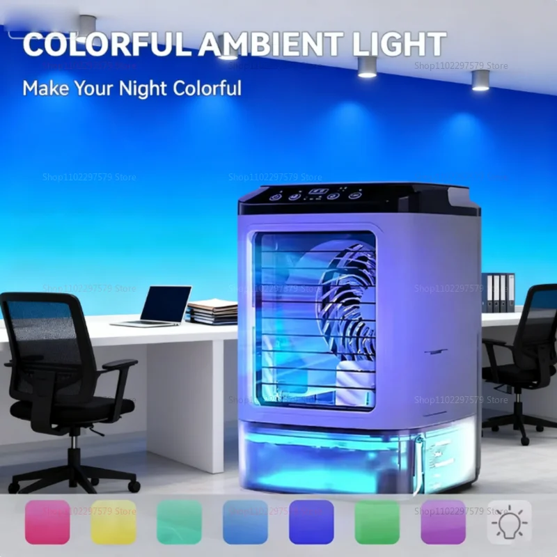 ترقية جديدة لعام 2025 مروحة تبريد الهواء الصغيرة لسطح المكتب مع مرطب رذاذ يعمل بالطاقة الصامتة تبريد محمول لغرفة النوم والمكتب المنزلي