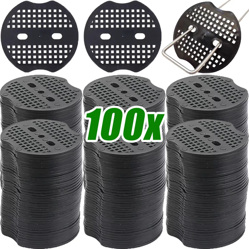 

10/100pcs Garden Fixing Ground Cloth Pads Plastic Gaskets Lawn Film Pegs Buffer Washers Anchoring Landscaping Ground Covering