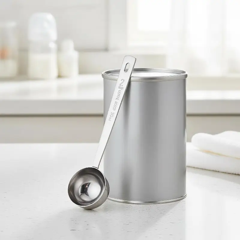 Stainless Steel Coffee Measuring Scoop Food Grade Easy to Clean Precise Markings for Home Office Coffee Making
