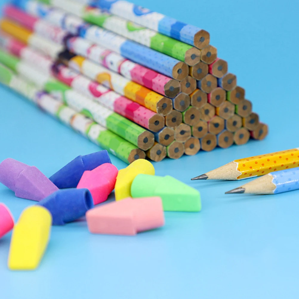 

30 Pcs Pen Cap Rubber Pencil Caps Covers Erasers Classroom Supplies Coloured Pencils For Office Bulk Tops Portable