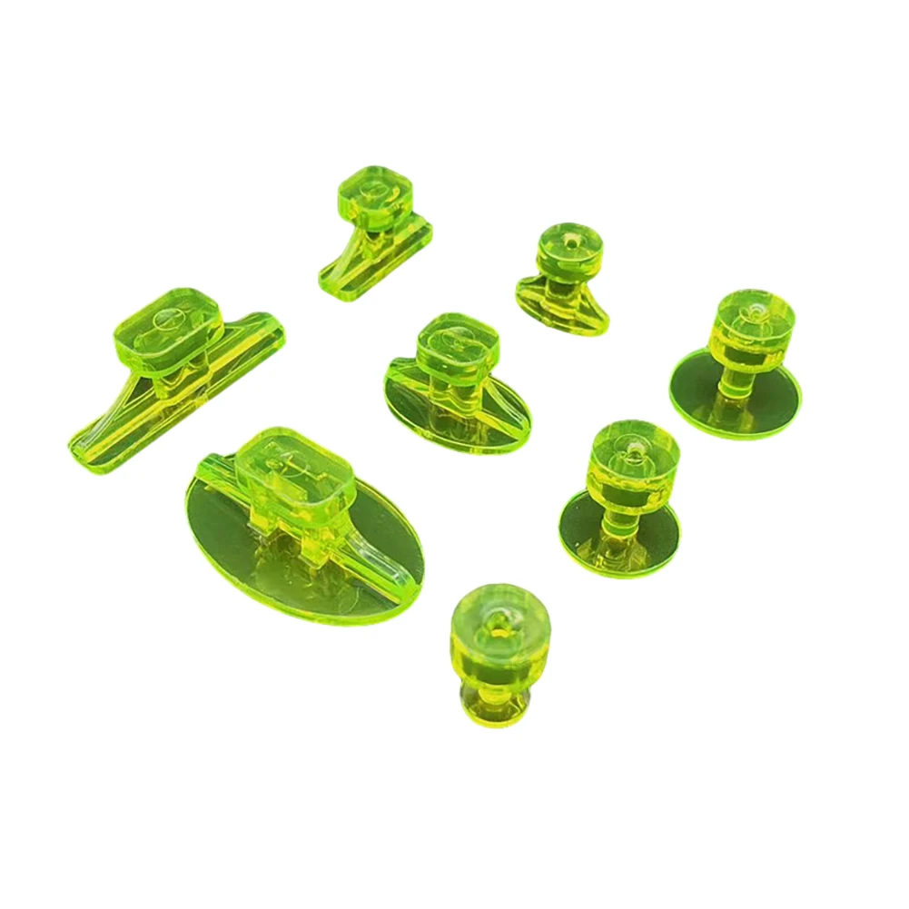 8Pcs Paintless Auto Dent Repair Tools Bump Pit Dent Puller Tabs Suction Cup Glue Tabs Body Sheet Metal Hail Dent Removal Kit