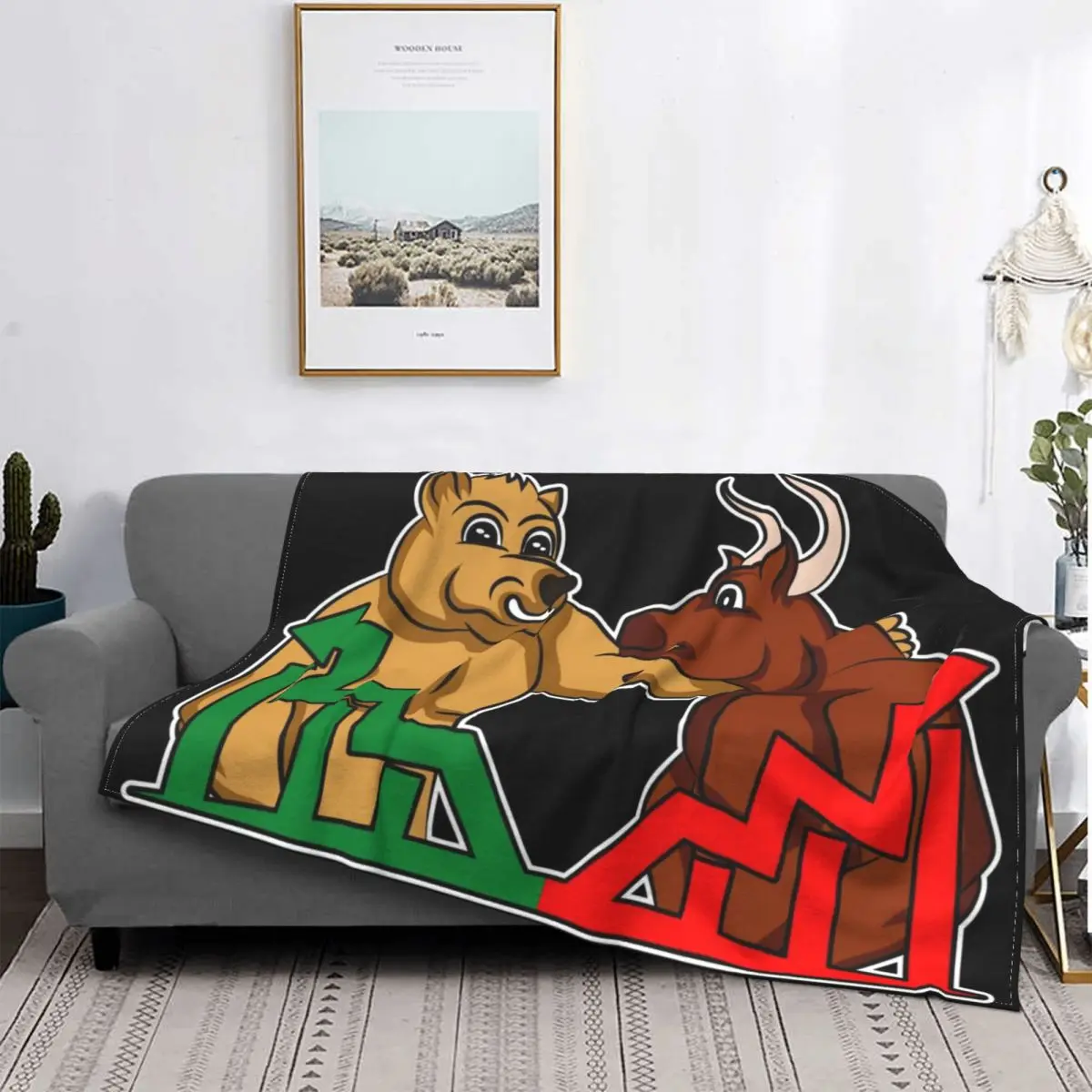 Stock Market Investor Shares Blanket Plush Summer Cute Lightweight Throw Blankets For bed Rug Piece