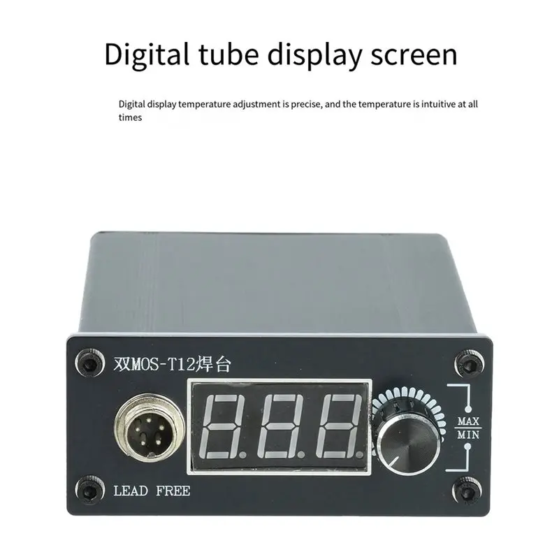 ABYN-Digital T12 Soldering Iron Station Kit Digital Display 180-480℃ 75W MAX EU Plug