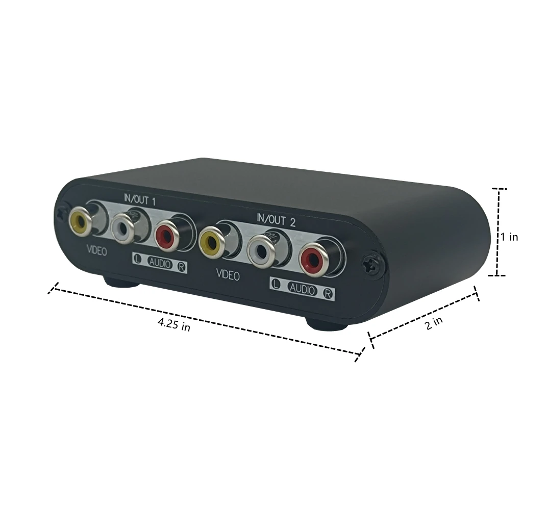 Interruptor AV de 2 vías RCA, conmutador compuesto de vídeo L/R, Caja selectora de Audio estéreo para consolas de juegos DVD STB, Salida 2 en 1