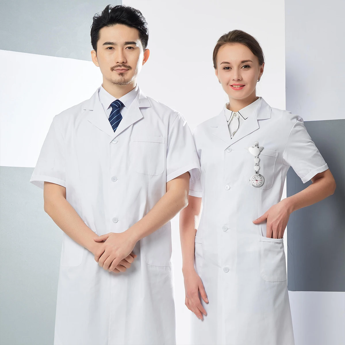 ساعة معلقة للممرضات خفيفة الوزن ومتينة، ساعة جيب إبداعية صغيرة لتزيين الأزياء المخصصة للأطباء والممرضات