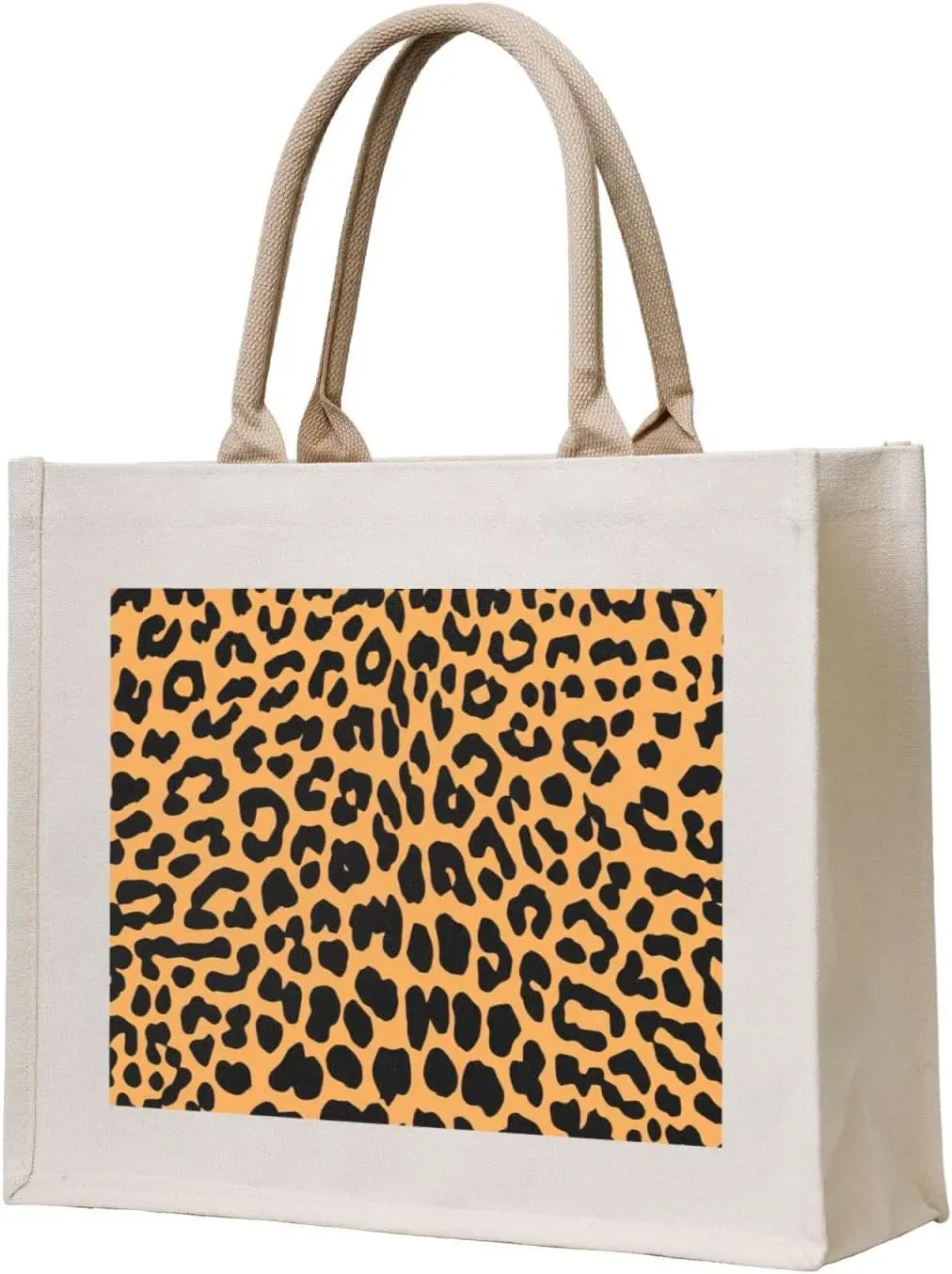 Giraffe Print Canvas Carrying Tote Bag,Personalized Present Bag, Womens Tote Bag For Yoga, Work,