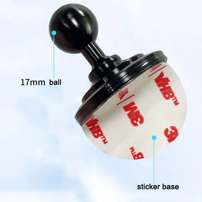 Aluminum Alloy Round Mounting Base with 17mm Ball Head for Magnetic Car Mount Mobile Phone Holder GPS Support Stand Accessories