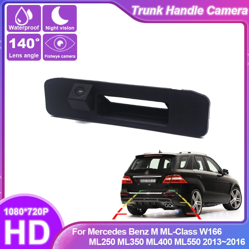 HD CCD  Rear View Camera For Mercedes Benz M ML-Class W166 ML250 ML350 ML400 ML550 2013~2016 Trunk Handle Camera backup camera