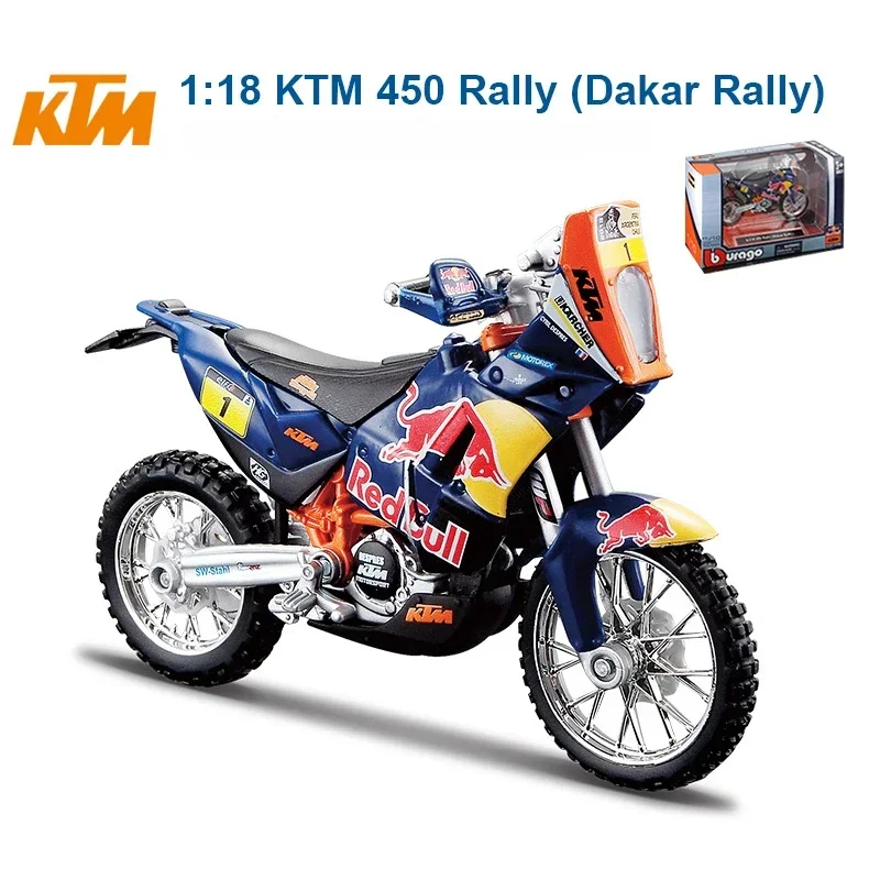 Bimex 1:18 Red Bull Dakar Rally simulation alloy car model racing motorcycle collection display gift