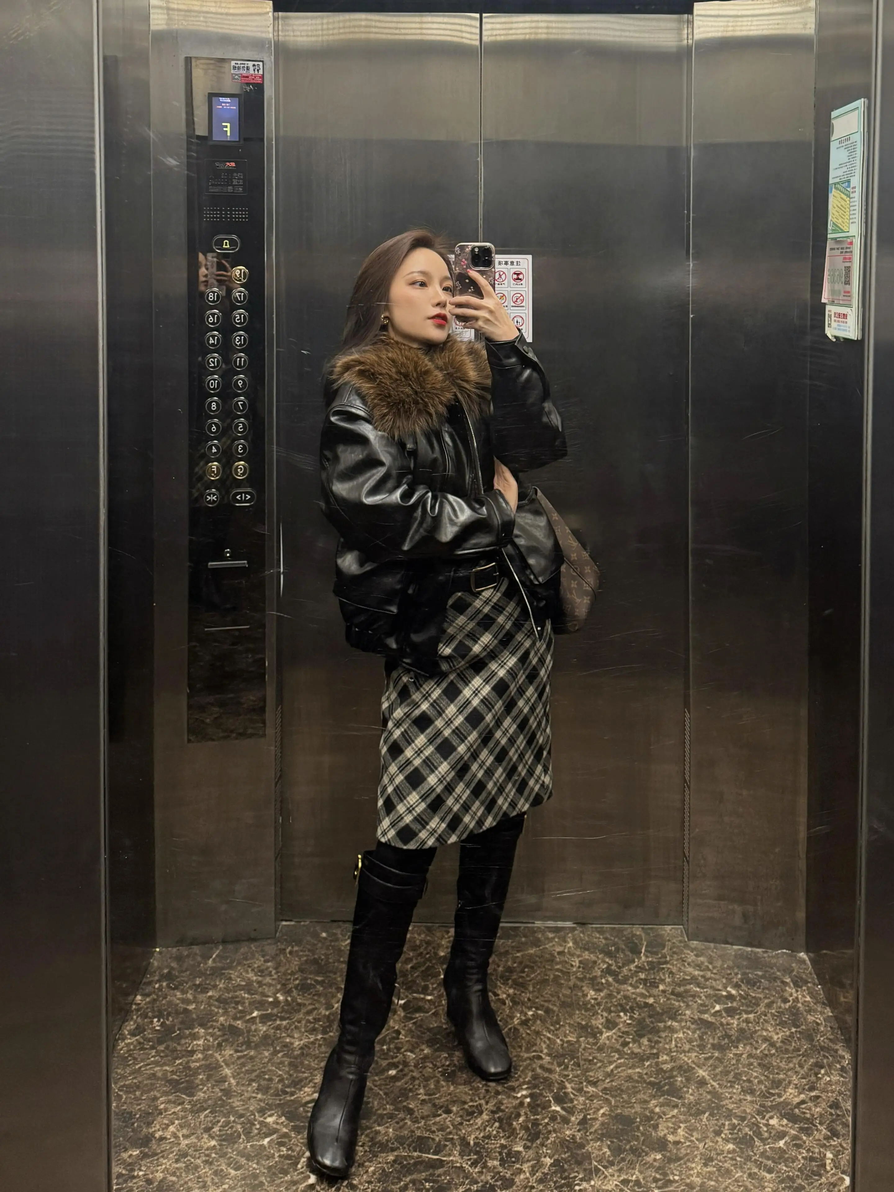 Retro American Soft Yet Structured Woolen Plaid  Skirt for Women Autumn Winter New Fashion Miu Straight Tube Midi Skirt