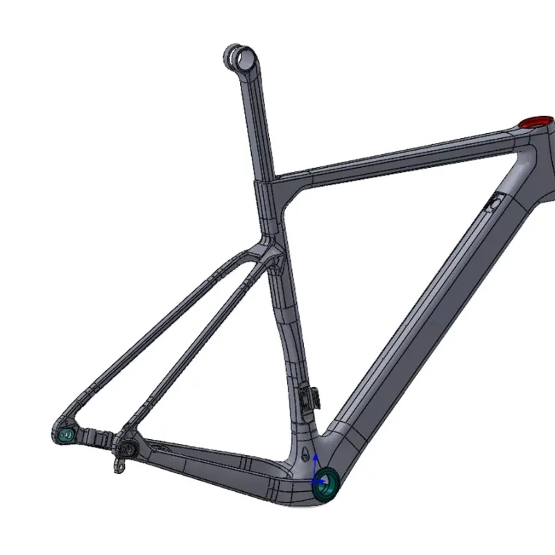 2023 New Design Toray T1000 carbon fiber 700*45C Hidden cable frame cyclocross gravel bike frameset