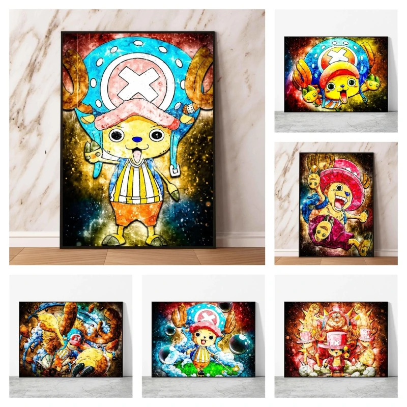 

One Piece Poster Tony Tony Chopper Children's Bedroom Decorative Painting Art Wall Art Modern Living Room Decorative Painting