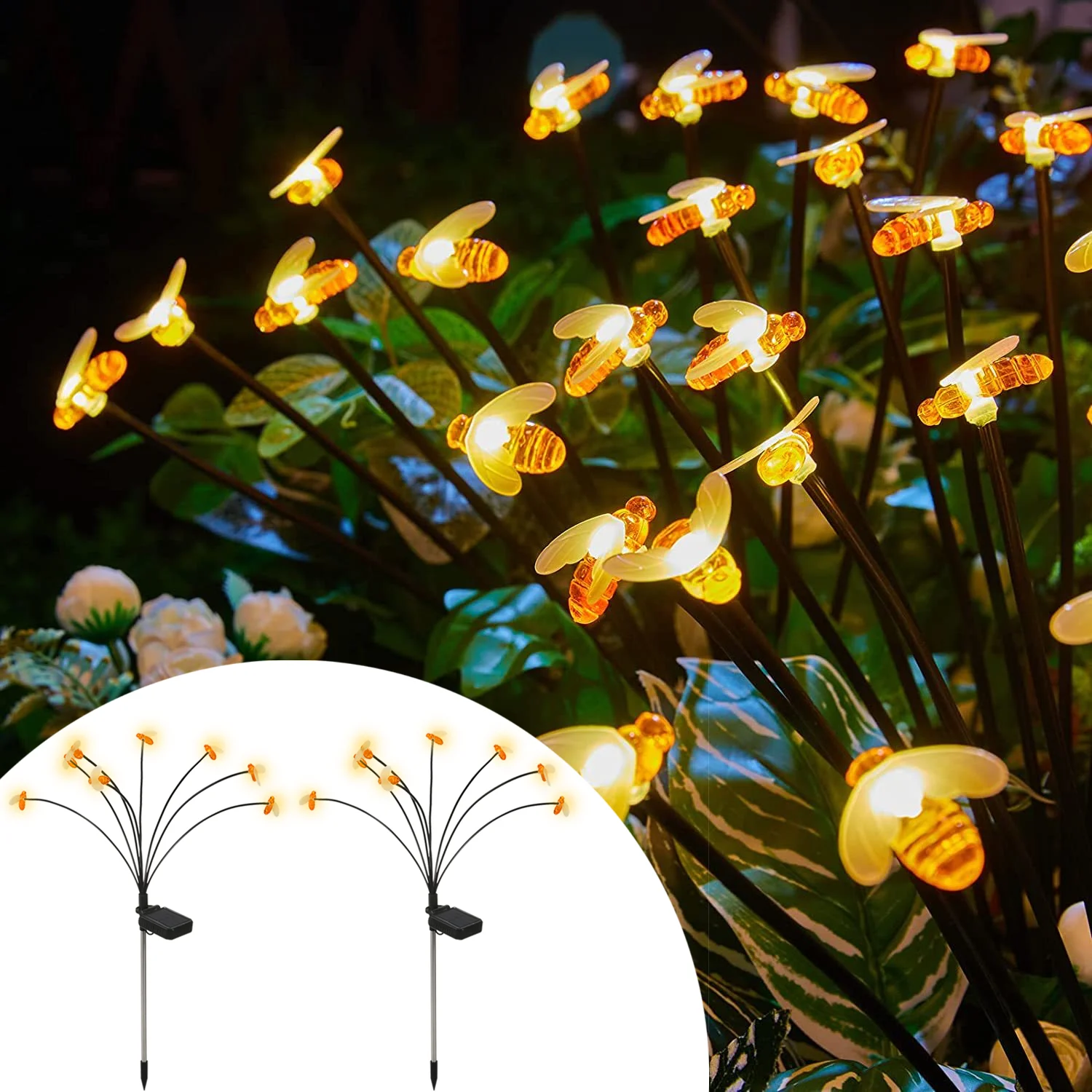 

Solar Bee Firefly Lights LED Firefly Lamp Solar Outdoor Light Garden Decoration Solar Lawn Lamp For Outdoor Yard Patio Walkway