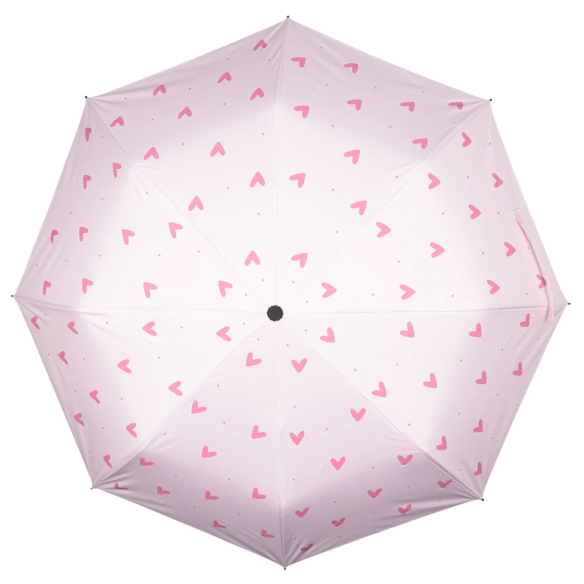 

Sun Umbrella Lightweight Durable Folding Travel Unisex Automatic Heart Pattern Sun Protection Rain Protection High