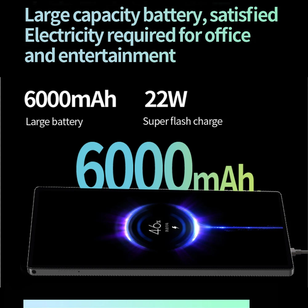 (World Premiere) BDF 10.1" HD Display Android 13 Tablet 6GB RAM 128GB ROM 6000mAh Battery Wi-Fi+Mobile Nano-SIM 3G Network