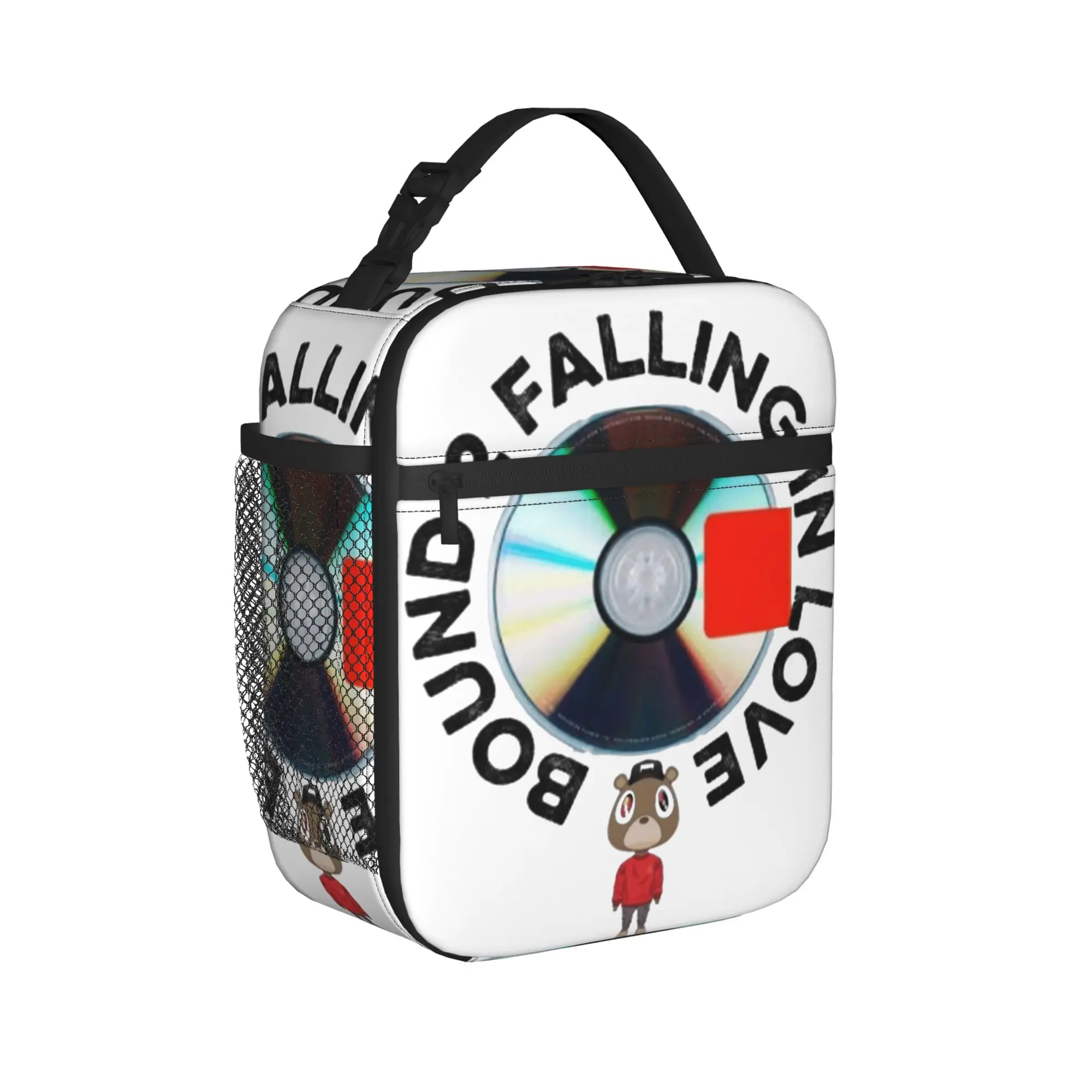 Bound Falling in Love Insulated Lunch Bag Kanye West Hip Hop Rapper Meal Container Cooler Bag Lunch Box Tote Picnic Men Women