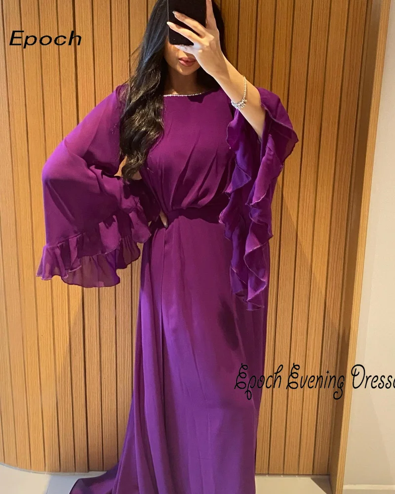 

Epoch Chiffon Evening Dress فساتين مناسبة حسب الطلب Trumpet Elegant Puff Sleeve Long Cocktail Prom Gown For Sexy Women 2024