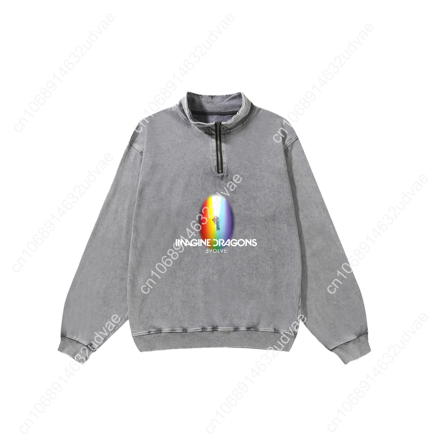 Imagine Dragons Retro Sweatshirt Man Woman Teenager Vintage Pullover Half Zipper Sweat Shirt Photo Custom Made Sleeved Tshirt