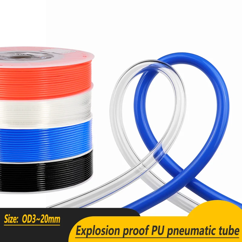 

PU Hose Pneumatic Tube Air Hose Polyurethane Pipe Assorted Sizes 3mm-20mm for Air Component Hoses 1/3M Length
