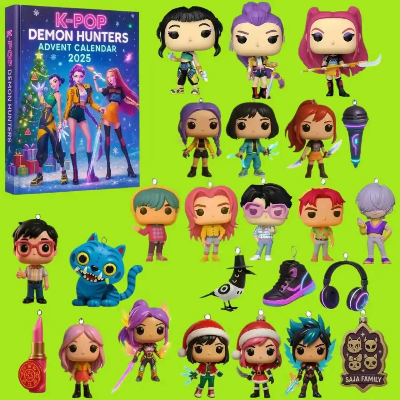 

2D акриловое украшение для рождественской елки «Охотник на демонов» в стиле Kpop, адвент-заглушка, милый готический праздничный декор для подростков и женщин, подарок ~@